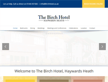 Tablet Screenshot of birchhotel.co.uk